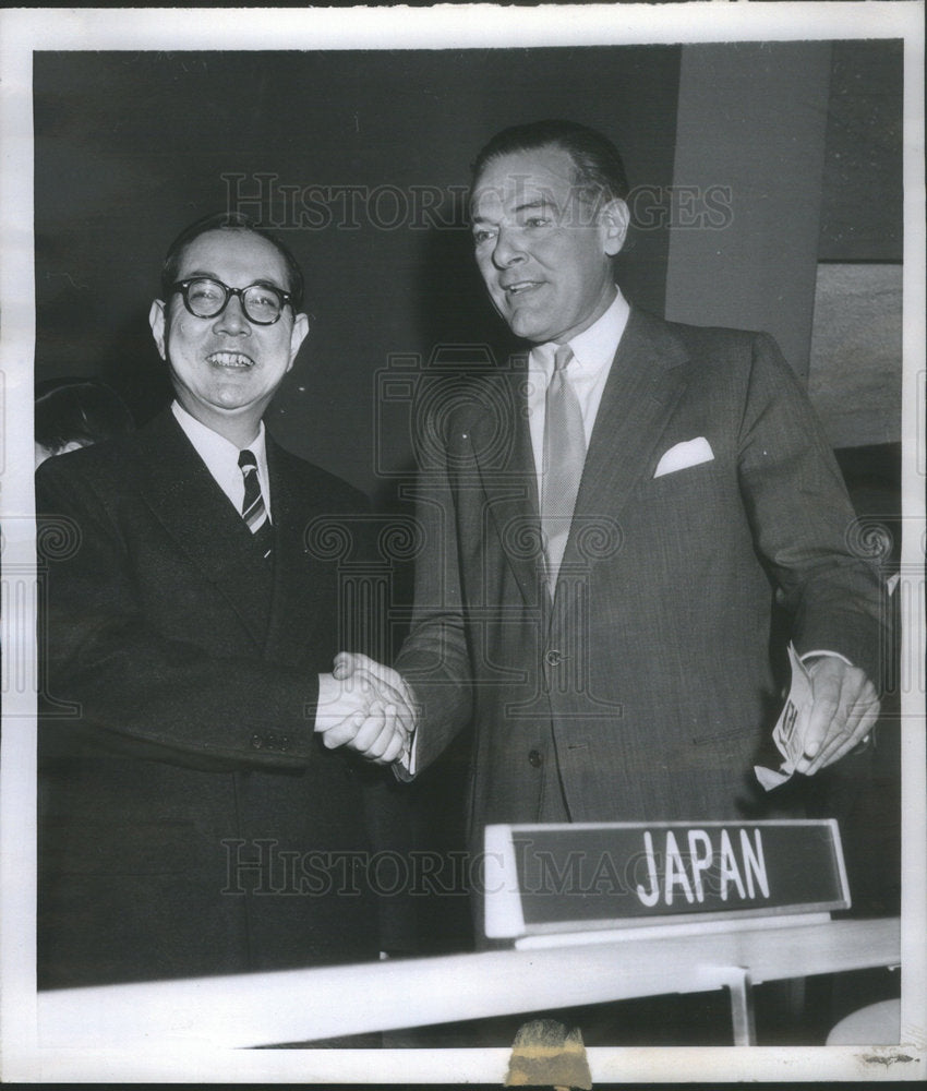 1957 Lodge Matsudaira After Japan Elected To U N Security Council - Historic Images