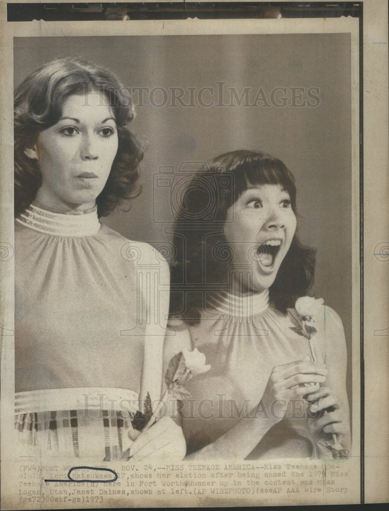 1973 Miss Teenage Honolulu, Lori Matsukawa - Historic Images