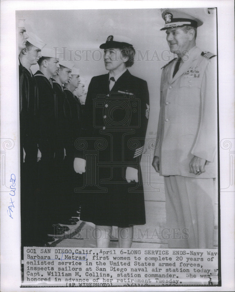 1962 Barbara Metras Women Navy Armed Forces William Collins - Historic Images