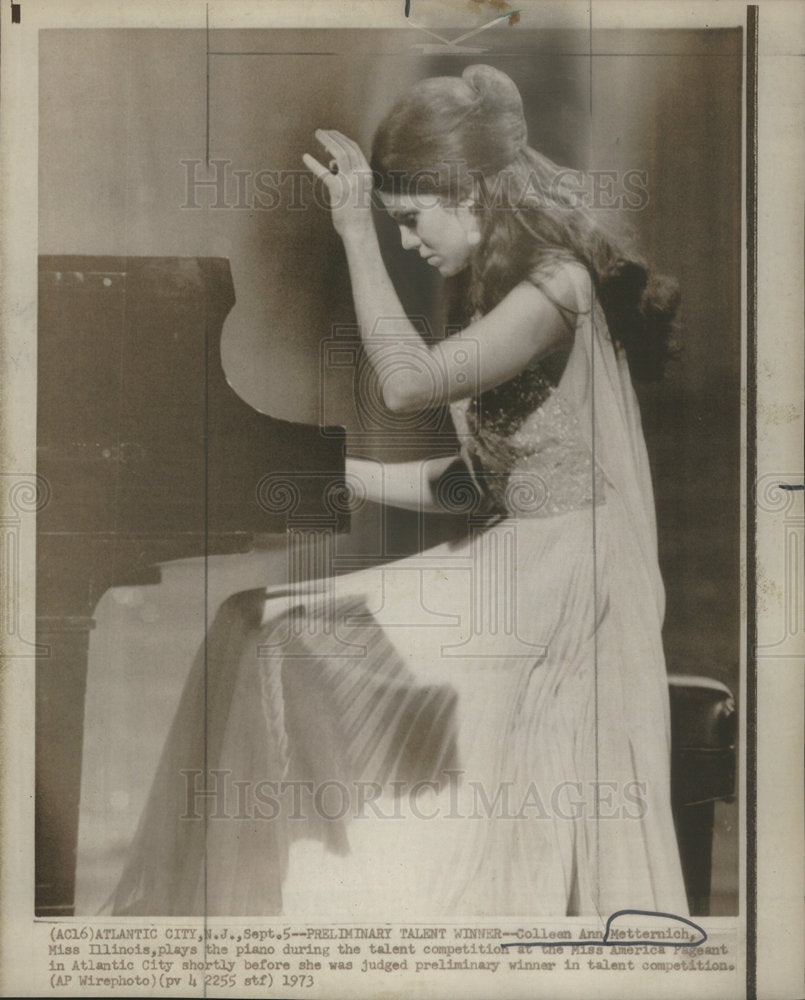 1973 Colleen Ann Metternich Miss Illinois Miss America Talent - Historic Images
