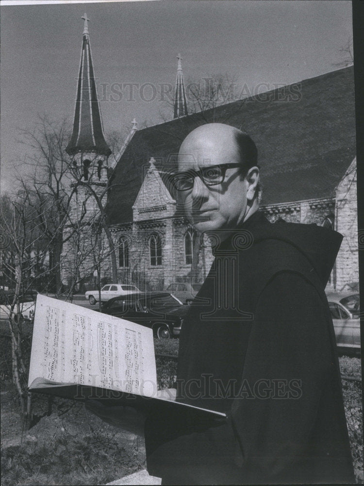 1968 Press Photo David Nicholson Benedictine Monk Easter Music - Historic Images