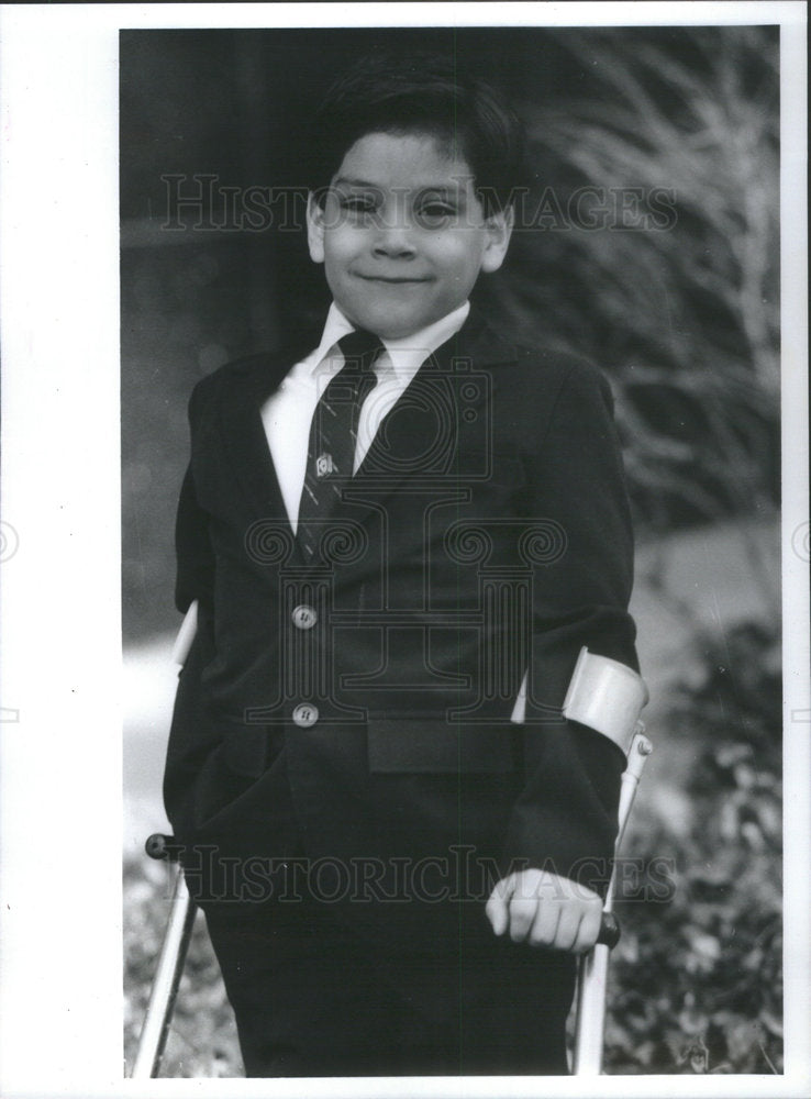 1990 Press Photo Gustavo Fargas Easter Seal Poster Child - RSC79277 - Historic Images