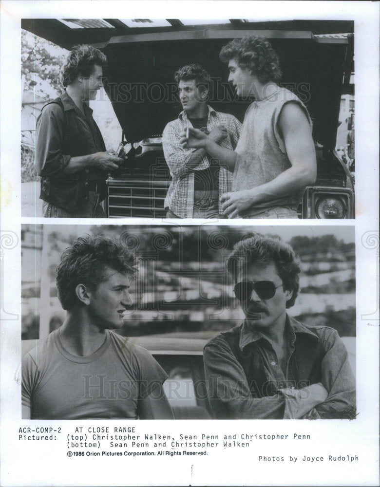 1986 Press Photo Christopher Walken Sean Penn At Close Range - Historic Images