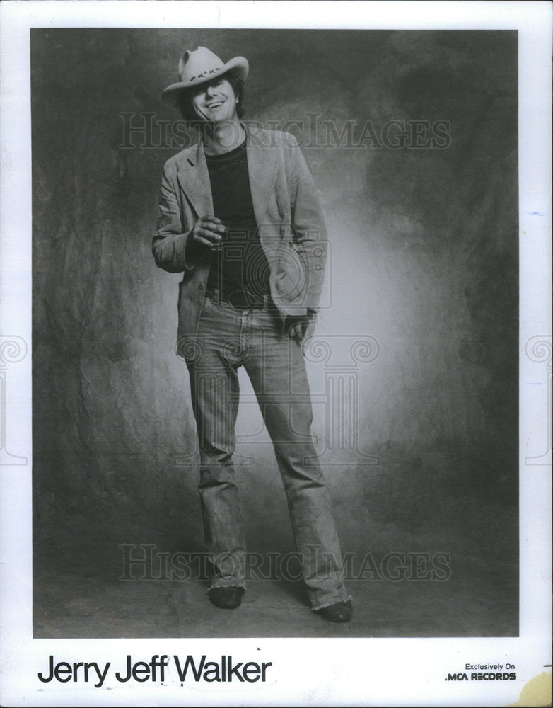 1982 Press Photo Jerry Jeff Walker American Country Music Singer - Historic Images