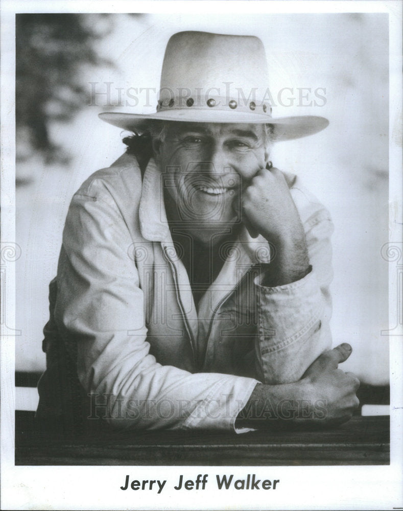 1986 Press Photo Jerry Jeff Walker American Country Music Singer - Historic Images