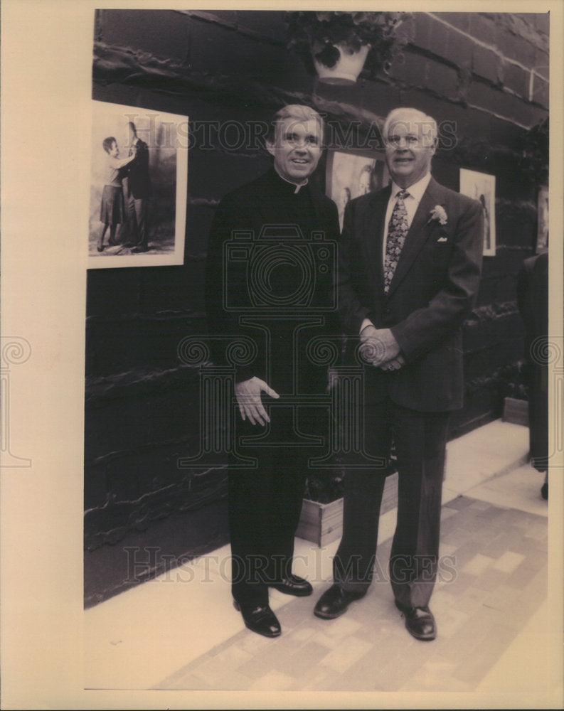 1993 Press Photo John Wall John Banner St. Vincent DePaul Center Benefit - Historic Images