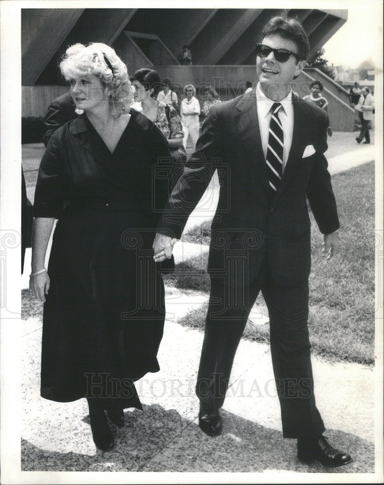 1987 Press Photo DJ Bob Wall Wife Debra WGCI Michigan Radio - Historic Images