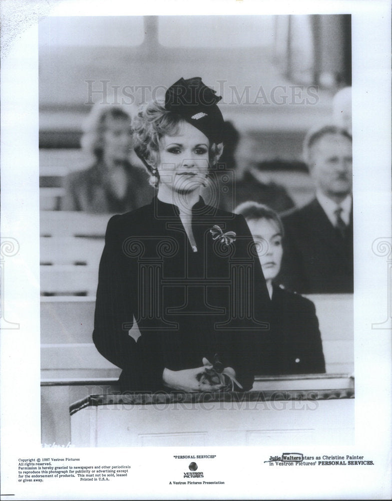 1987 Press Photo Julie Walters Actress Christine Painter Personal Services Film - Historic Images