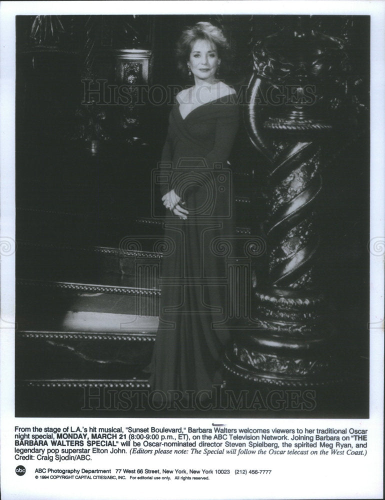 1994 Press Photo Barbara Walters American Broadcast Journalist - RSC79545 - Historic Images