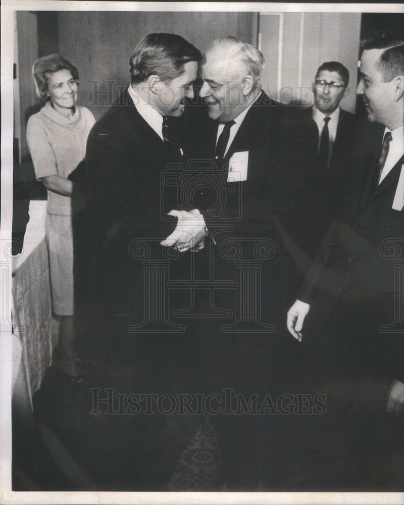 1967 Press Photo Senator Charles Percy John Udwin Headliners Club - Historic Images