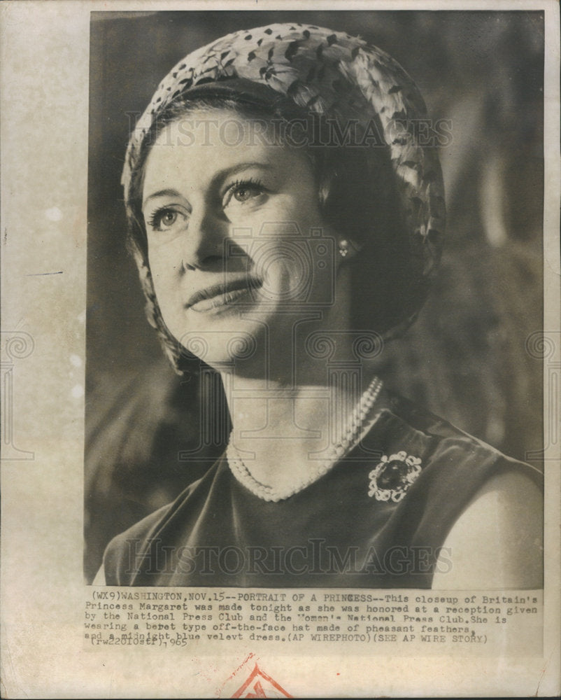 1965 Princess Margaret English Royalty Portrait - Historic Images