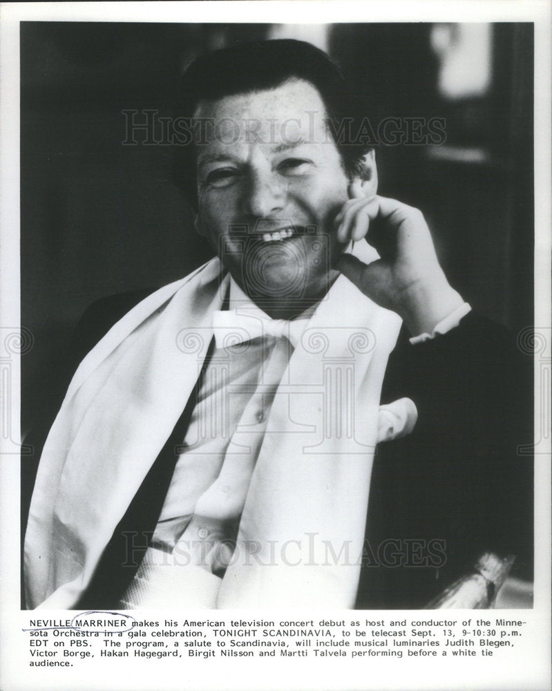 1982 Press Photo NEVILLE MARRINER ENGLISH CONDUCTOR VIOLINIST - Historic Images
