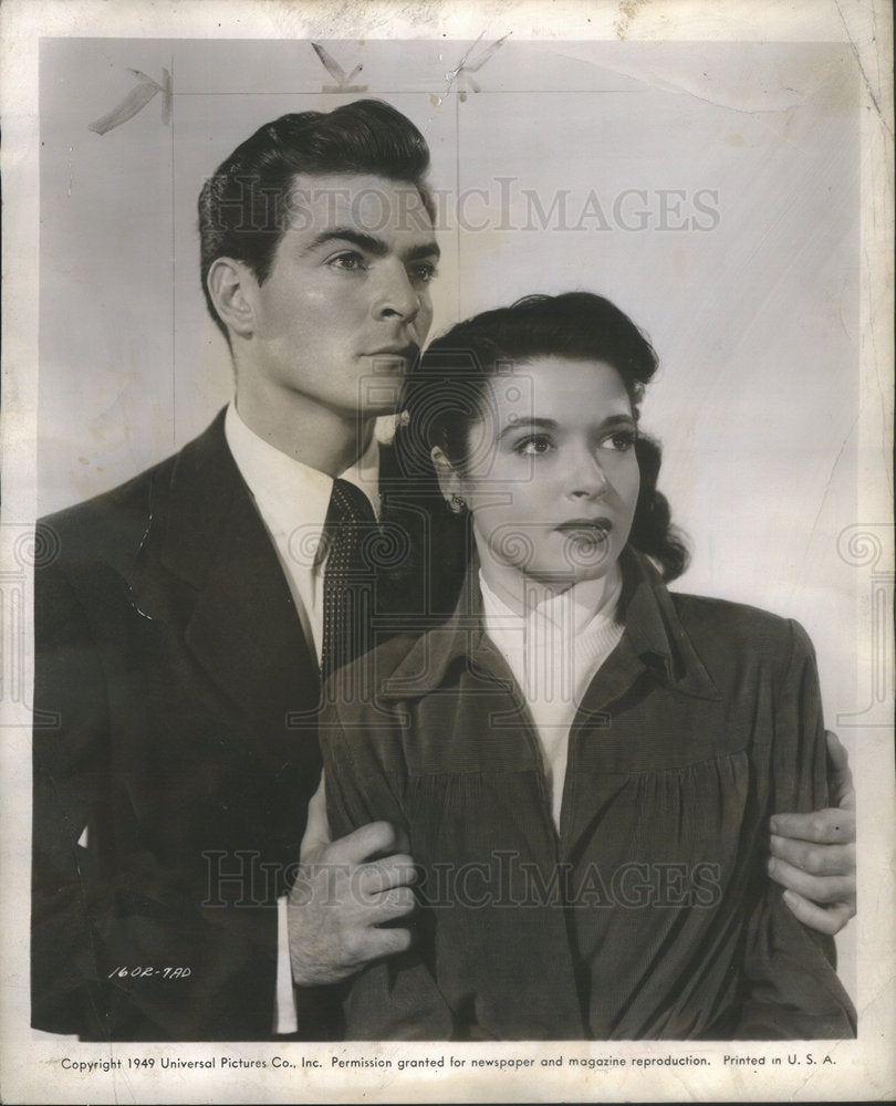 1949 Press Photo Gar Moore Donna Martell Film Actors - Historic Images