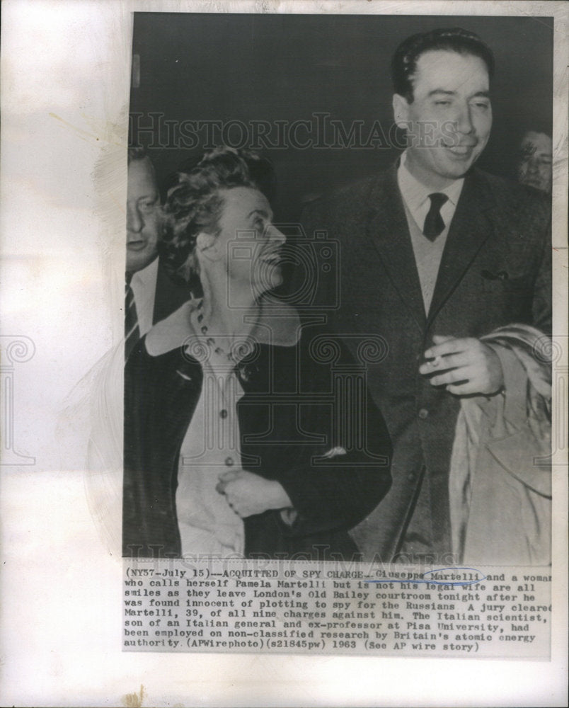 1963 Scientist Martelli With Wife After Acquittal Spy Charges - Historic Images