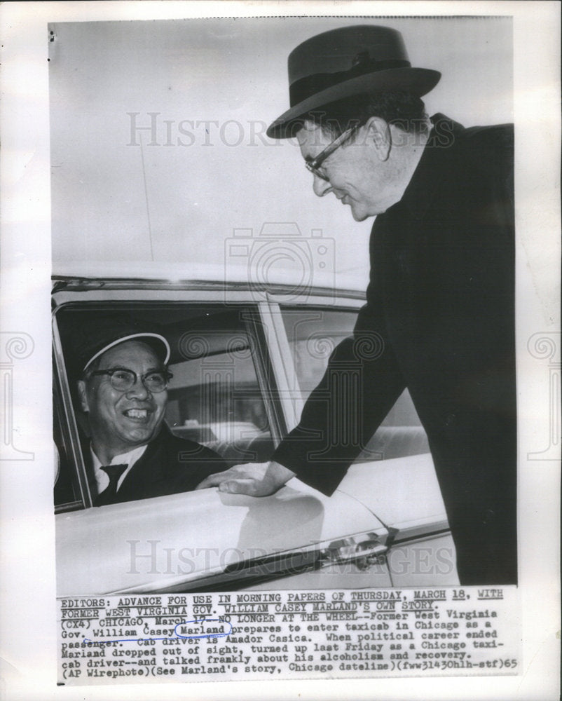 1965 Press Photo Eidtors Willam Casey Marlend - Historic Images