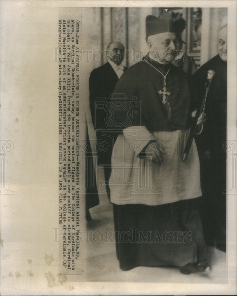 1968 Cardinal Aloisi Masella, Cardinal Chamberlain - Historic Images