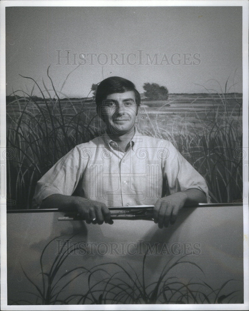 1979 Press Photo Chicago Artist Jaseen Mare His Drawings and Paintings - Historic Images