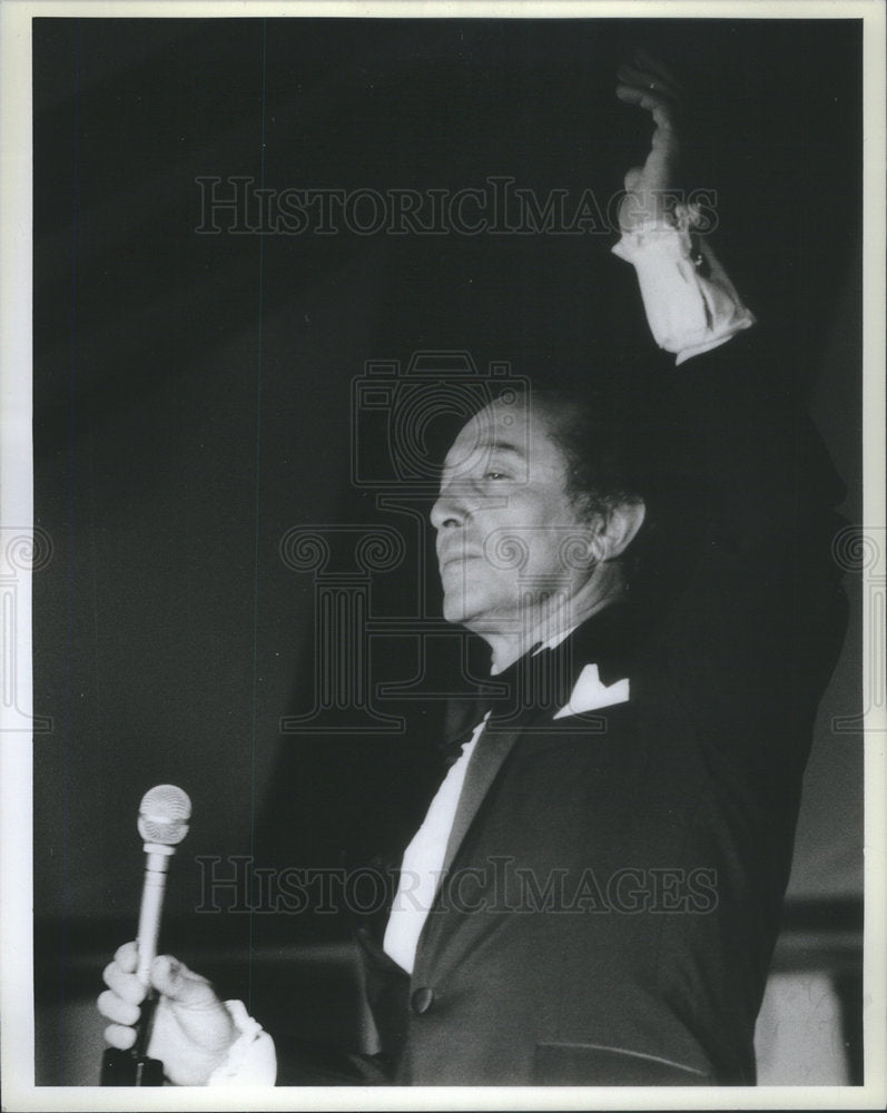 1984 Press Photo Italian-American singer Al Martino performing in Chicago - Historic Images