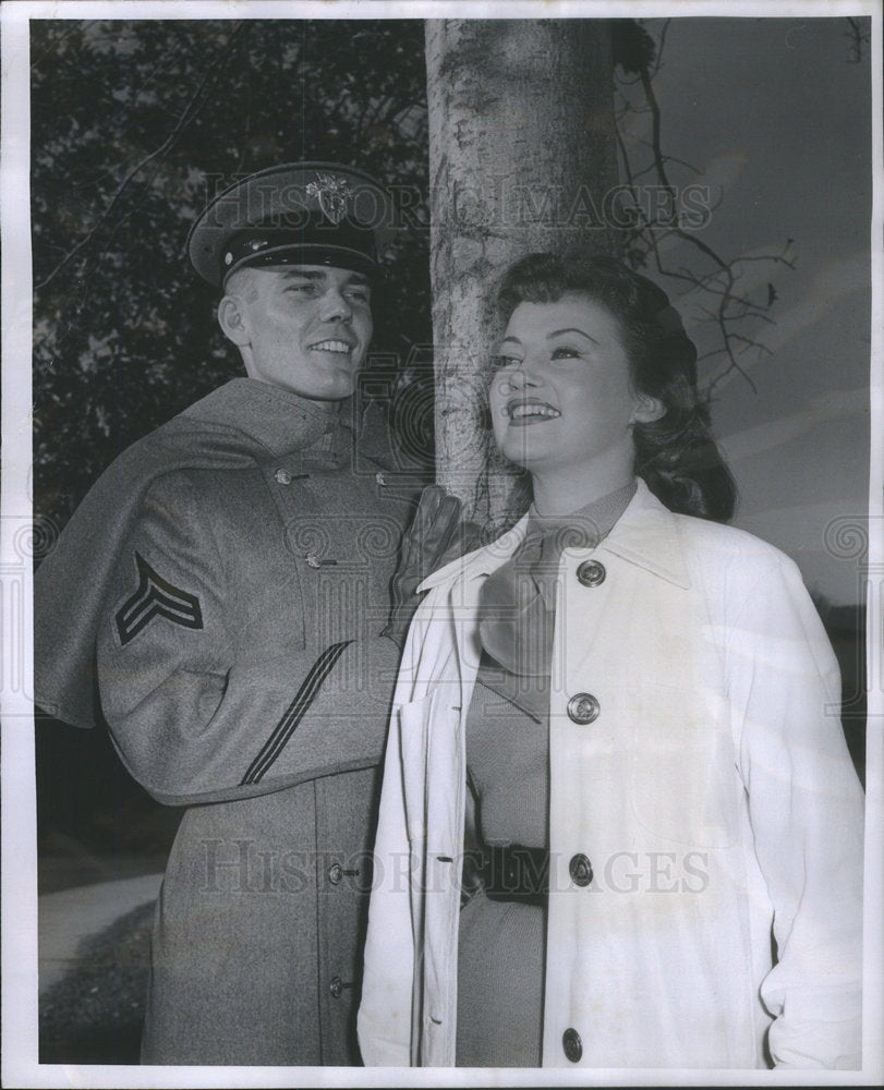 1956 Press Photo West Point Series Actors May Loughery Filming - Historic Images