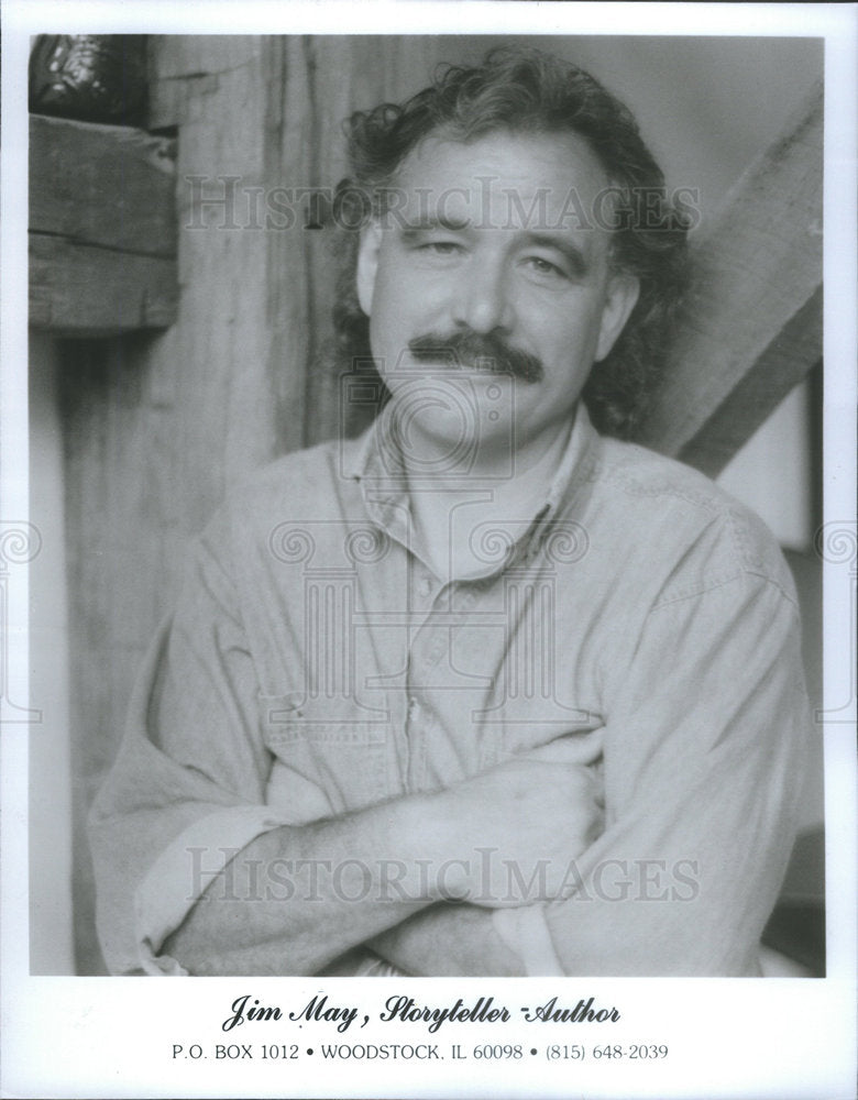 1995 Press Photo Jim May Storyteller Author - RSC80377 - Historic Images