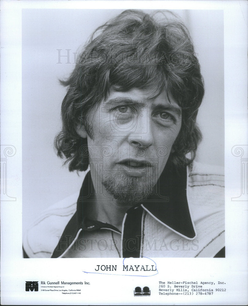 1977 Press Photo John Mayall Musician Entertainer Singer - Historic Images