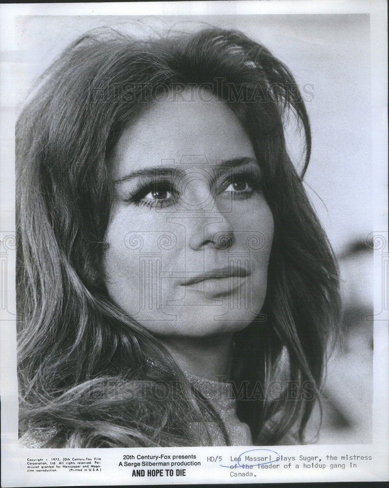 1973 Lea Massari Plays Sugar In "And Hope To Die" - Historic Images