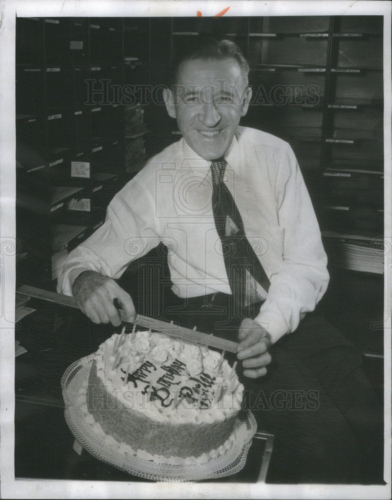 1949 Press Photo Perlee Mathers Nation&#39;s First Incubator Baby 59th Birthday - Historic Images