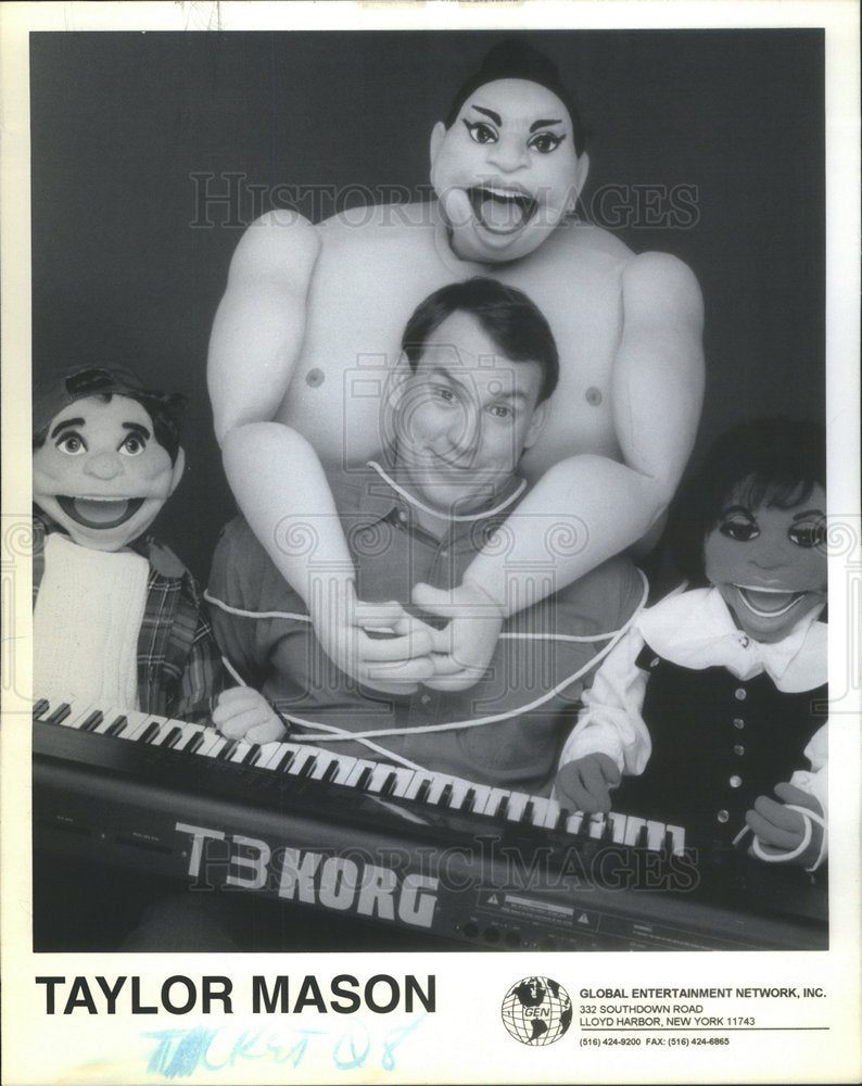 1995 Press Photo Taylor Mason American Comedian Ventriloquist Musician - Historic Images