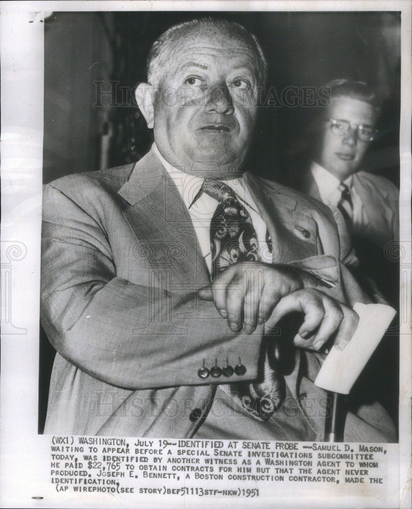 1951 Press Photo Sam Mason Con Man - RSC81105 - Historic Images