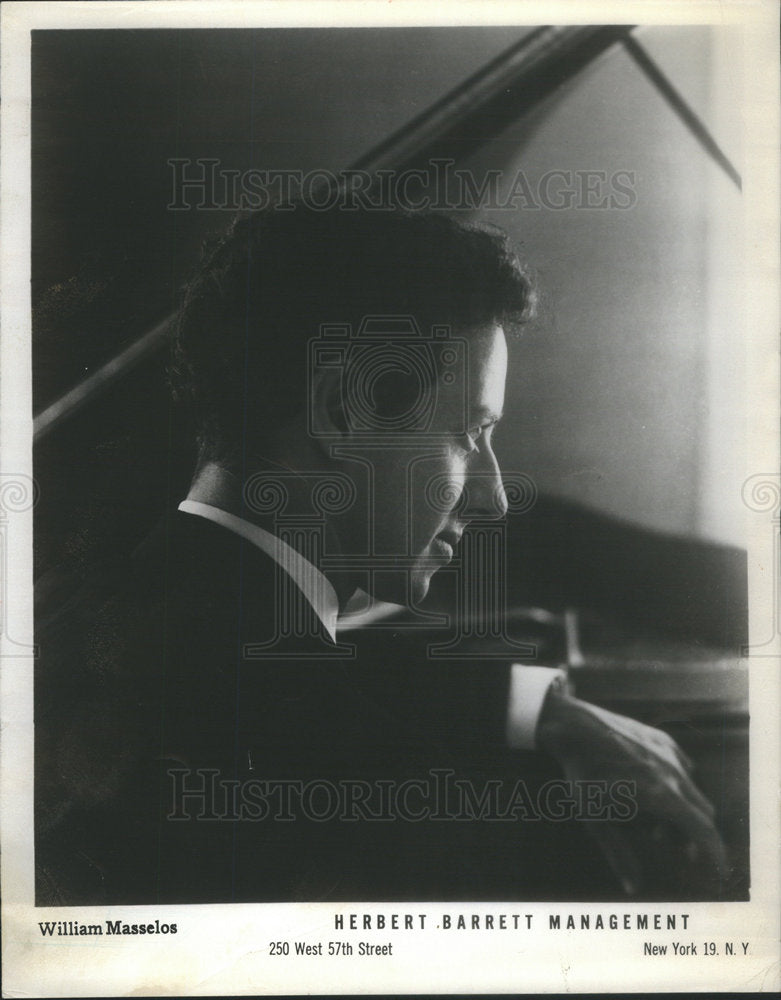 1963 Press Photo Pianist Masselos Profile Portrait With Piano - RSC81115 - Historic Images