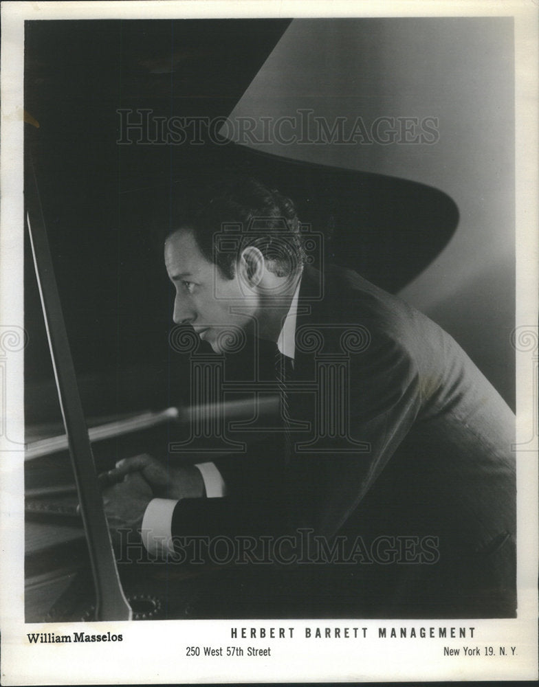 1963 Press Photo Pianist Masselos Portrait Promotion Roosevelt University Show - Historic Images