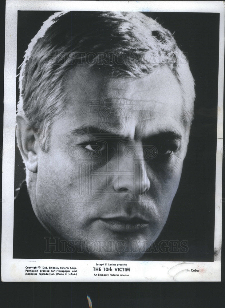 1966 Press Photo Marcello Mastroianni Actor 10th Victim - Historic Images