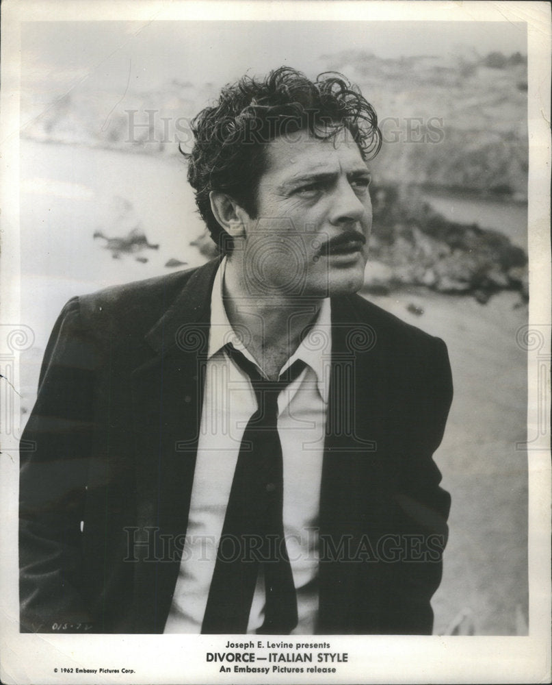 1962 Press Photo Marcello Mastroianni Italian Movie Actor - Historic Images