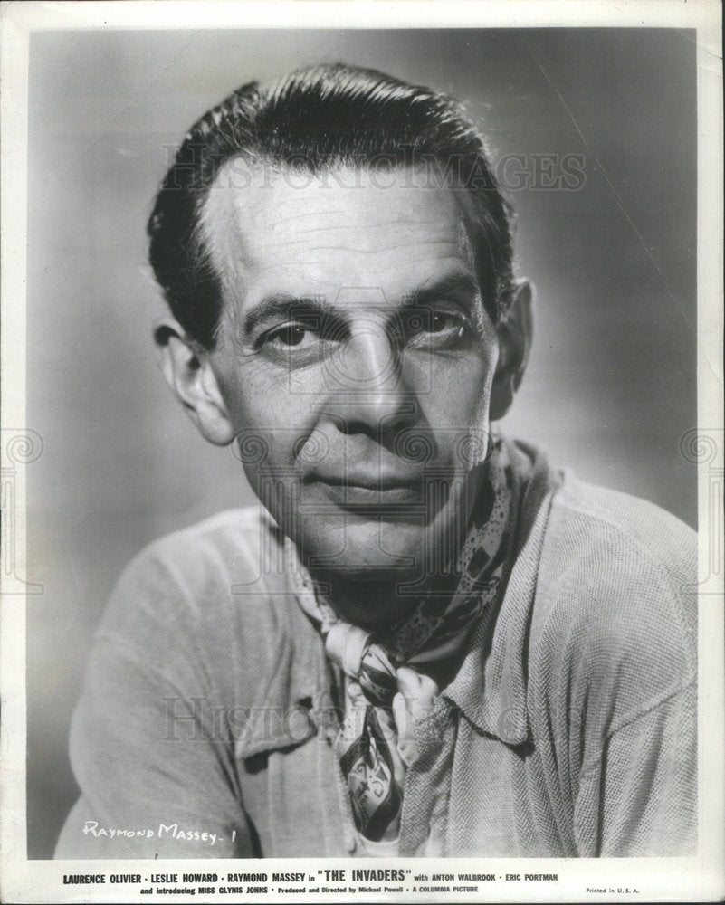 1942 The Invaders Film Actor Massey Character Portrait - Historic Images