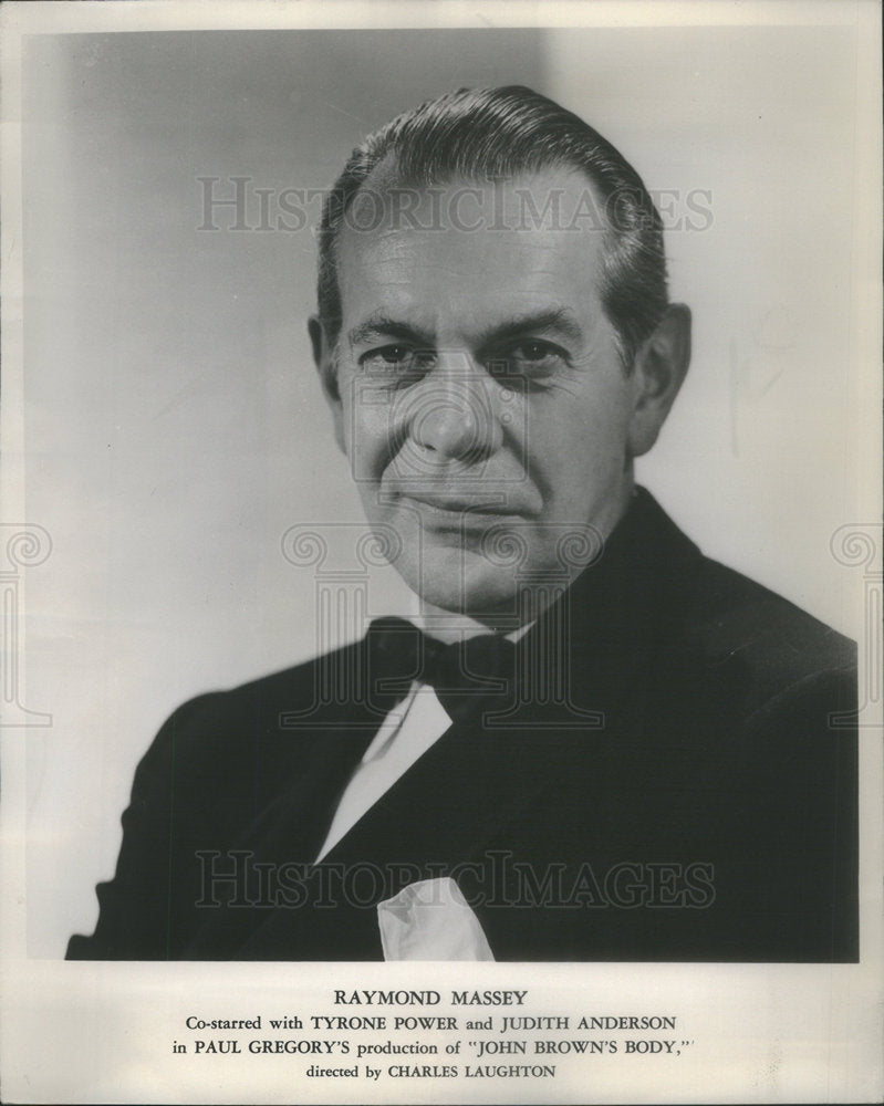 1952 Press Photo Raymond Hart Massey John Brown Body - Historic Images