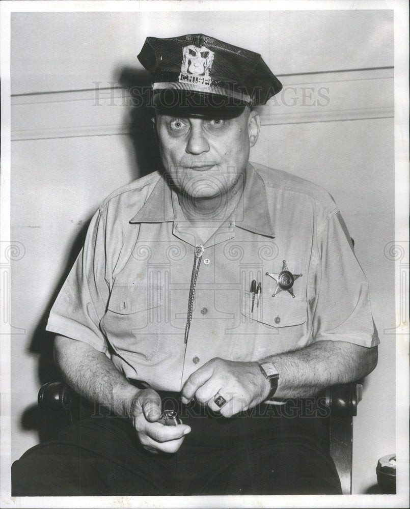 1959 Press Photo George Mason La Grange Park Chief of Police - Historic Images