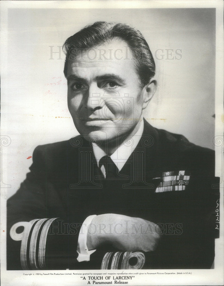 1960 Press Photo James Mason "A Touch of Larceny" - Historic Images