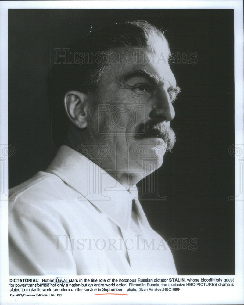 Press Photo Robert Duvall Stars As Notorious Russian Dictator Stalin - Historic Images