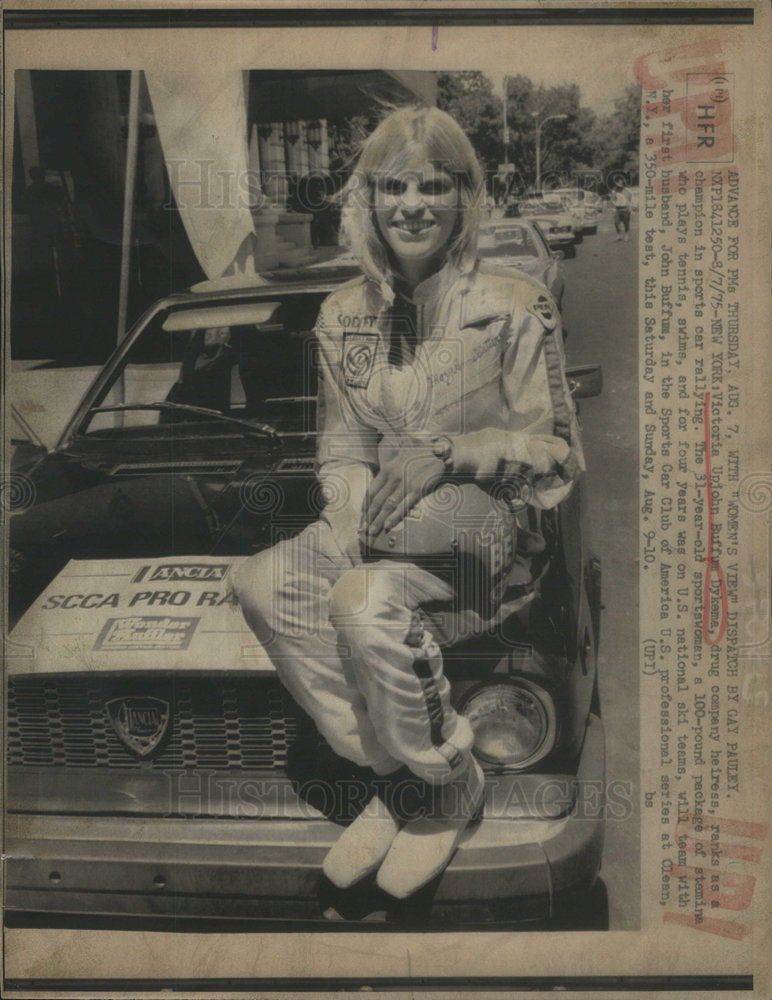 1975 Victoria Dykema Heiress Sports Car Rally Driver - Historic Images