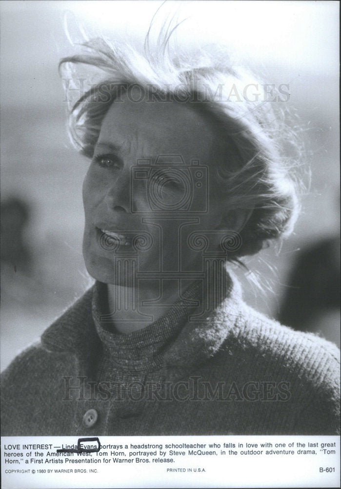 Press Photo Linda Evans &quot;Tom Horn&quot; adventure drama portrayed by Steve McQueen - Historic Images