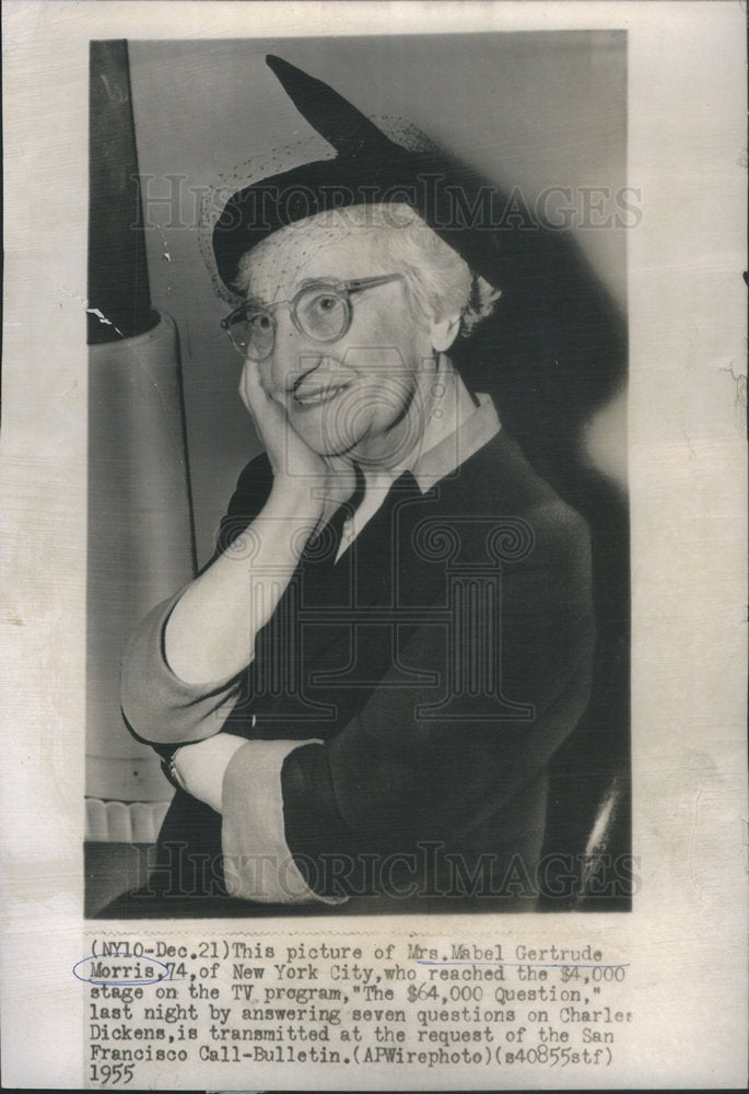 1955 Mrs. Mabel Getrude Morris "The $64,000 Question" - Historic Images