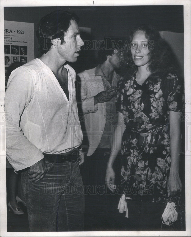 1970 Marnee Morris opts for a floral tunic look and Anthony Blum - Historic Images