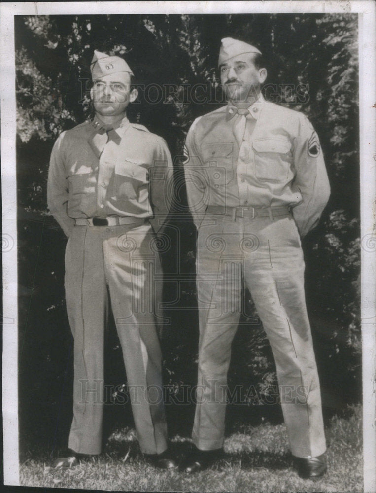 1949 Press Photo CAPT. VINCENT MAZZA SGT. VICTOR A. JAMES CALIFORNIA - Historic Images