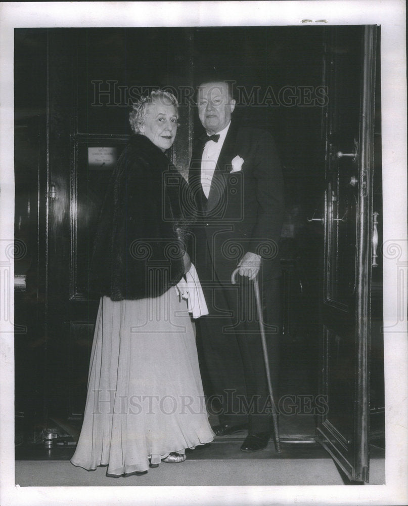 1963 Count Giulio Bolognesi Italian Consul with Wife at Casino - Historic Images