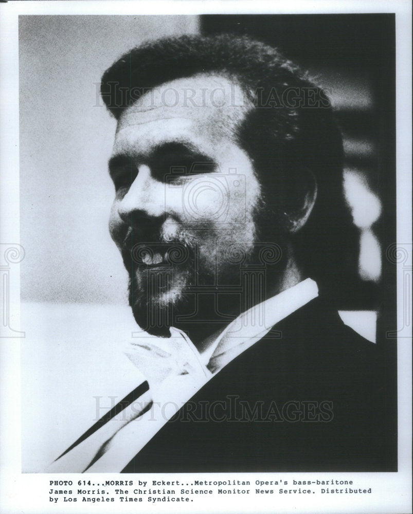 1982 Press Photo Metropolitan Opera bass-baritone James Morris - Historic Images