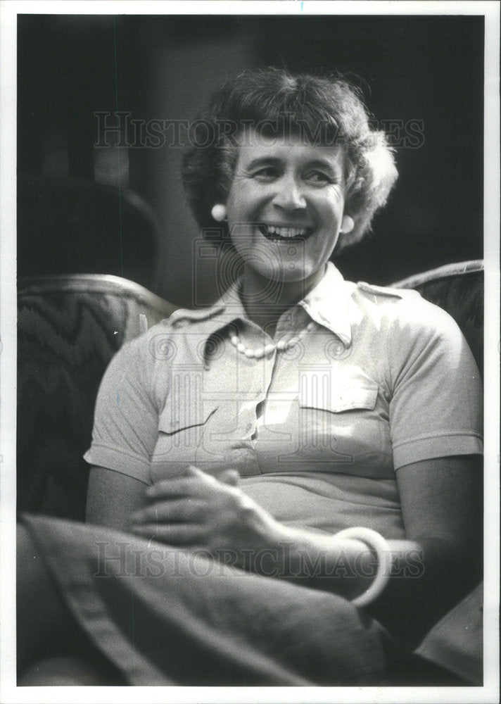 1980 Press Photo Jan Morris, travel writer and author of "Destinations." - Historic Images
