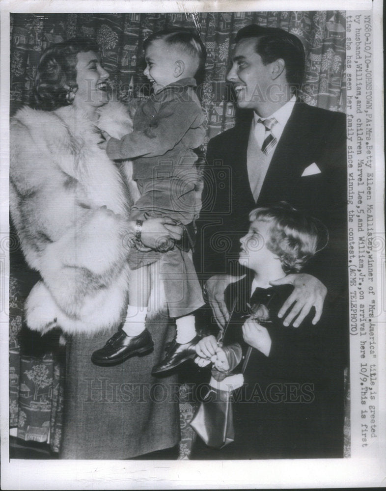 1950 Press Photo Mrs. Betty Eileen McAllister Winner of Mrs. America - Historic Images