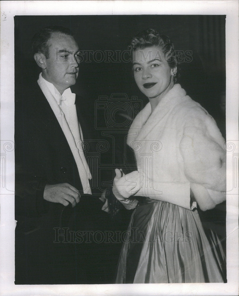 1954 Mrs. John McAllister Arrived Wearing a Fullskired Gown - Historic Images