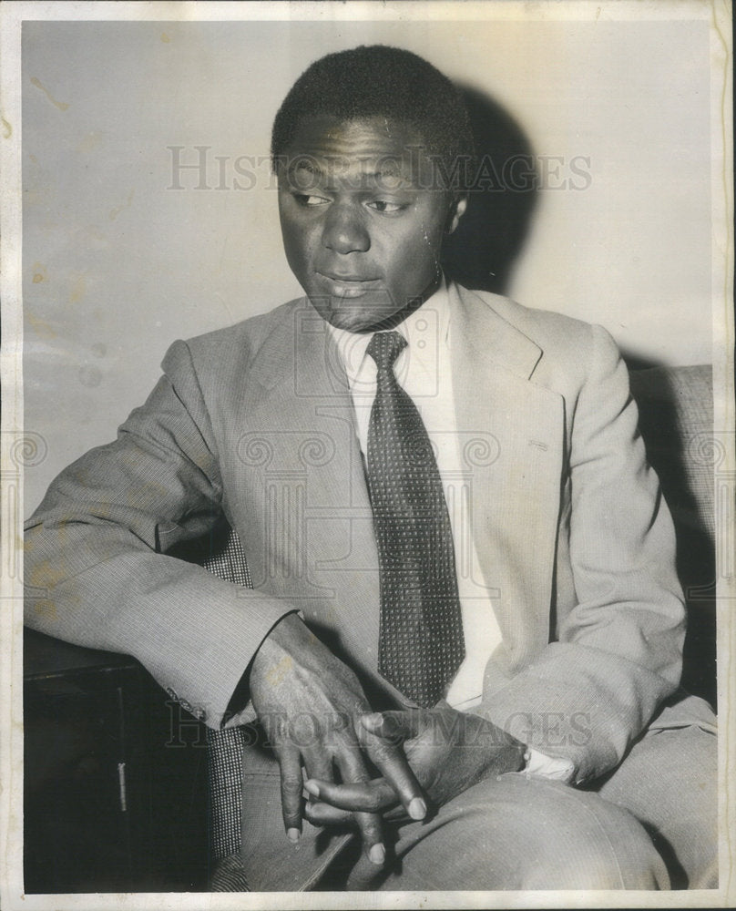 1956 Press Photo Secretary General of the Kenya Federation of Labor, Tom Mboya - Historic Images