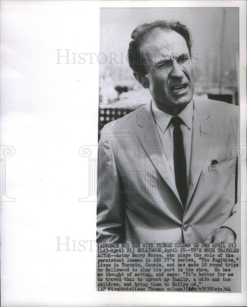 1964 Actor Barry Morse  - Historic Images